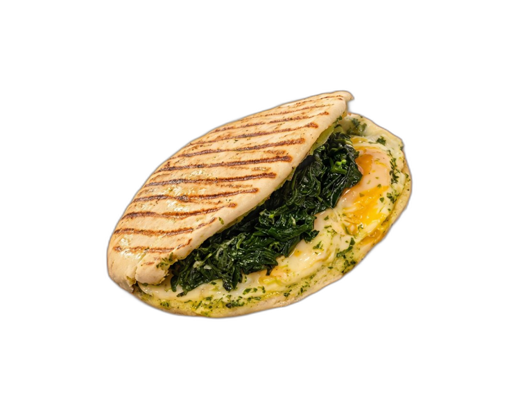 Egg and spinach pita