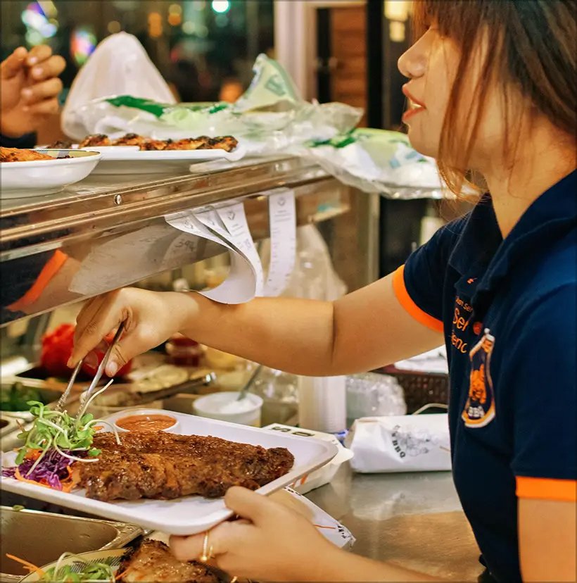 Plating fresh off the grill